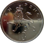 UK Ten Pence Elizabeth II 1982 Proof KM# 930 TEN PENCE 10 coin reverse UK Ten Pence Elizabeth II 1982 Proof KM# 930 TEN PENCE 10 coin reverse