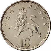 UK Ten Pence Elizabeth II 1992 KM# 938b TEN PENCE 10 coin reverse UK Ten Pence Elizabeth II 1992 KM# 938b TEN PENCE 10 coin reverse