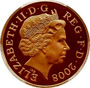 UK Ten Pence Royal Shield 2008 Proof KM# 1110b ELIZABETH II D G REG F D 2008 coin obverse UK Ten Pence Royal Shield 2008 Proof KM# 1110b ELIZABETH II D G REG F D 2008 coin obverse