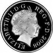 UK Ten Pence Royal Shield non-magnetic 2008 Proof KM# 1110 ELIZABETH∙II∙D∙G REG∙F∙D∙2008 IRB coin obverse UK Ten Pence Royal Shield non-magnetic 2008 Proof KM# 1110 ELIZABETH∙II∙D∙G REG∙F∙D∙2008 IRB coin obverse