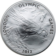 UK Ten Pounds 2012 London Olympic 2012 Proof KM# 1227 LONDON OLYMPIC GAMES 2012 coin reverse