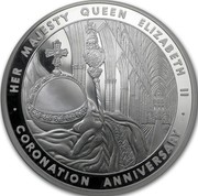 UK Ten Pounds 60th Anniversary of Coronation 2013 Proof KM# 1264 HER MAJESTY QUEEN ELIZABETH II CORONATION ANNIVERSARY coin reverse UK Ten Pounds 60th Anniversary of Coronation 2013 Proof KM# 1264 HER MAJESTY QUEEN ELIZABETH II CORONATION ANNIVERSARY coin reverse