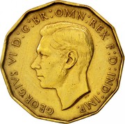 UK Three Pence George VI 1937 Proof KM# 849 GEORGIVS VI D:G:BR:OMN:REX F:D:IND:IMP. H P coin obverse UK Three Pence George VI 1937 Proof KM# 849 GEORGIVS VI D:G:BR:OMN:REX F:D:IND:IMP. H P coin obverse