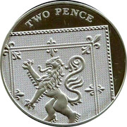 UK Two Pence Lion 2008 Proof KM# 1108c TWO PENCE coin reverse UK Two Pence Lion 2008 Proof KM# 1108c TWO PENCE coin reverse