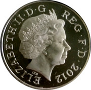 UK Two Pence Royal Shield 2012 Proof KM# 1108a.1 ELIZABETH II D G REG F D 2012 IRB coin obverse UK Two Pence Royal Shield 2012 Proof KM# 1108a.1 ELIZABETH II D G REG F D 2012 IRB coin obverse