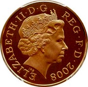 UK Two Pence Royal Shield of Arms 2008 Proof KM# 1108b ELIZABETH II D G REG F D 2008 IRB coin obverse UK Two Pence Royal Shield of Arms 2008 Proof KM# 1108b ELIZABETH II D G REG F D 2008 IRB coin obverse