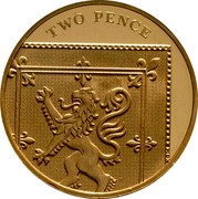 UK Two Pence Royal Shield of Arms 2008 Proof KM# 1108b TWO PENCE coin reverse UK Two Pence Royal Shield of Arms 2008 Proof KM# 1108b TWO PENCE coin reverse