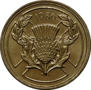 UK Two Pounds 13th Commonwealth Games, Edinburgh 1986 KM# 947 1986 N S coin reverse UK Two Pounds 13th Commonwealth Games, Edinburgh 1986 KM# 947 1986 N S coin reverse