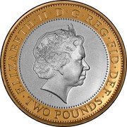UK Two Pounds 150th Anniversary of the London Underground 2013 Proof KM# 1239a ELIZABETH∙II∙D∙G∙REG∙FID∙DEF ∙TWO POUNDS∙ IRB coin obverse UK Two Pounds 150th Anniversary of the London Underground 2013 Proof KM# 1239a ELIZABETH∙II∙D∙G∙REG∙FID∙DEF ∙TWO POUNDS∙ IRB coin obverse