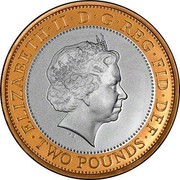 UK Two Pounds 150th Anniversary of the London Underground - Logo 2013 Proof KM# 1240a ELIZABETH∙II∙D∙G∙REG∙FID∙DEF ∙TWO POUNDS∙ IRB coin obverse UK Two Pounds 150th Anniversary of the London Underground - Logo 2013 Proof KM# 1240a ELIZABETH∙II∙D∙G∙REG∙FID∙DEF ∙TWO POUNDS∙ IRB coin obverse