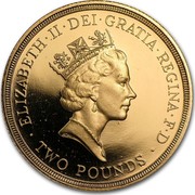 UK Two Pounds Commonwealth Games 1986 Proof KM# 947c ELIZABETH∙II∙DEI∙GRATIA∙REGINA∙F∙D ∙ TWO POUNDS ∙ RDM coin obverse UK Two Pounds Commonwealth Games 1986 Proof KM# 947c ELIZABETH∙II∙DEI∙GRATIA∙REGINA∙F∙D ∙ TWO POUNDS ∙ RDM coin obverse
