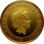 UK Two Pounds First Railway Locomotive 2004 British Royal Mint Proof KM# 1049b ELIZABETH∙II∙DEI∙GRA∙REG∙FID∙DEF ∙ IRB coin obverse UK Two Pounds First Railway Locomotive 2004 British Royal Mint Proof KM# 1049b ELIZABETH∙II∙DEI∙GRA∙REG∙FID∙DEF ∙ IRB coin obverse