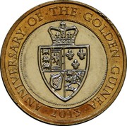 UK Two Pounds he 350th Anniversary of the Guinea 2013 KM# 1241 ∙ANNIVERSARY∙OF∙THE∙GOLDEN∙GUINEA∙ 2013 coin reverse UK Two Pounds he 350th Anniversary of the Guinea 2013 KM# 1241 ∙ANNIVERSARY∙OF∙THE∙GOLDEN∙GUINEA∙ 2013 coin reverse