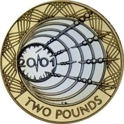UK Two Pounds Marconi Telegraph 2001 Proof KM# 1014a 20/01 r.e. TWO POUNDS coin reverse UK Two Pounds Marconi Telegraph 2001 Proof KM# 1014a 20/01 r.e. TWO POUNDS coin reverse