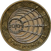 UK Two Pounds Marconi Telegraph 2001 KM# 1014 20/01 r.e. TWO POUNDS coin reverse UK Two Pounds Marconi Telegraph 2001 KM# 1014 20/01 r.e. TWO POUNDS coin reverse