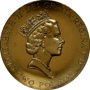 UK Two Pounds UEFA Association Football 1996 1996 KM# 973 ELIZABETH∙II∙DEI∙GRATIA∙REGINA∙F∙D ∙ TWO POUNDS ∙ RDM coin obverse UK Two Pounds UEFA Association Football 1996 1996 KM# 973 ELIZABETH∙II∙DEI∙GRATIA∙REGINA∙F∙D ∙ TWO POUNDS ∙ RDM coin obverse
