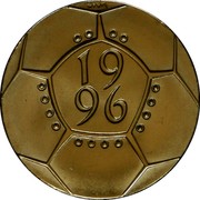 UK Two Pounds UEFA Association Football 1996 1996 KM# 973 19 96 coin reverse UK Two Pounds UEFA Association Football 1996 1996 KM# 973 19 96 coin reverse