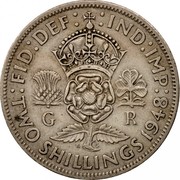 UK Two Shillings Florin 1948 KM# 865 :FID:DEF: :IND:IMP: G R K G TWO SHILLINGS *YEAR* coin reverse UK Two Shillings Florin 1948 KM# 865 :FID:DEF: :IND:IMP: G R K G TWO SHILLINGS *YEAR* coin reverse