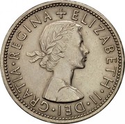 UK Two Shillings Florin 1967 KM# 906 + ELIZABETH∙II∙DEI∙GRATIA∙REGINA coin obverse UK Two Shillings Florin 1967 KM# 906 + ELIZABETH∙II∙DEI∙GRATIA∙REGINA coin obverse