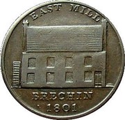 UK 1/2 Penny Angusshire - Brechin / Smith & Wilson's 1801  EAST MILL BRECHIN 1801 coin reverse UK 1/2 Penny Angusshire - Brechin / Smith & Wilson's 1801  EAST MILL BRECHIN 1801 coin reverse