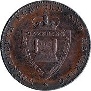 UK 1/2 Penny Essex - Hornchurch / George Cotton ND (1795)  HORNCHURCH ROMFORD AND HAVERING LIBERTY OF HAVERING ATTE BOWER coin reverse UK 1/2 Penny Essex - Hornchurch / George Cotton ND (1795)  HORNCHURCH ROMFORD AND HAVERING LIBERTY OF HAVERING ATTE BOWER coin reverse
