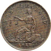 New Zealand 1/2 Penny Forsaith T. S. (Auckland) 1858 KM# Tn18 NEW ZEALAND 1858 coin reverse New Zealand 1/2 Penny Forsaith T. S. (Auckland) 1858 KM# Tn18 NEW ZEALAND 1858 coin reverse