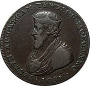 UK 1/2 Penny (Glamorganshire - Glamorgan / Jestyn) JESTYN ∙ AP ∙ GWRGAN ∙ TYWYSOG ∙ MORGANWG ∙ 1091 ∙ coin obverse UK 1/2 Penny (Glamorganshire - Glamorgan / Jestyn) JESTYN ∙ AP ∙ GWRGAN ∙ TYWYSOG ∙ MORGANWG ∙ 1091 ∙ coin obverse