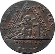 UK 1/2 Penny (Middlesex - Freemasons) SIT LUX ET LUX FUIT WISDOM STRENGTH & BEAUTY coin reverse UK 1/2 Penny (Middlesex - Freemasons) SIT LUX ET LUX FUIT WISDOM STRENGTH & BEAUTY coin reverse