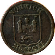 UK 1/2 Penny Norwich - Newton 1811  NORWICH MDCCCXI coin reverse UK 1/2 Penny Norwich - Newton 1811  NORWICH MDCCCXI coin reverse
