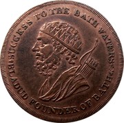 UK 1/2 Penny (Somerset - Bath / F. Heath) SUCCESS TO THE BATH WATERS * BLADUD FOUNDER OF BATH * coin obverse UK 1/2 Penny (Somerset - Bath / F. Heath) SUCCESS TO THE BATH WATERS * BLADUD FOUNDER OF BATH * coin obverse