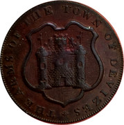 UK 1/2 Penny Wiltshire - Devizes / J. Baster 1796 THE ARMS OF THE TOWN OF DEVIZES * coin reverse UK 1/2 Penny Wiltshire - Devizes / J. Baster 1796 THE ARMS OF THE TOWN OF DEVIZES * coin reverse