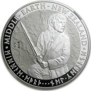 New Zealand 1 Dollar Bilbo Baggins 2012 Proof KM# 358 MIDDLE-EARTH NEW ZEALAND $1 coin reverse New Zealand 1 Dollar Bilbo Baggins 2012 Proof KM# 358 MIDDLE-EARTH NEW ZEALAND $1 coin reverse