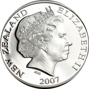 New Zealand $1 50th Anniversary of Scott Base 2007 (m) Proof KM# 297 NEW ZEALAND ELIZABETH II 2007 IRB coin obverse New Zealand $1 50th Anniversary of Scott Base 2007 (m) Proof KM# 297 NEW ZEALAND ELIZABETH II 2007 IRB coin obverse