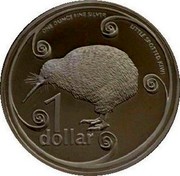 New Zealand 1 Dollar Little spotted kiwi 2004 (c) KM# 152 ONE OUNCE FINE SILVER LITTLE SPOTTED KIWI 1 DOLLAR coin reverse New Zealand 1 Dollar Little spotted kiwi 2004 (c) KM# 152 ONE OUNCE FINE SILVER LITTLE SPOTTED KIWI 1 DOLLAR coin reverse