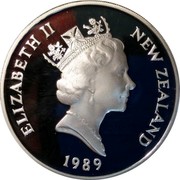 New Zealand 1 Dollar XIV Commonwealth Games - Runner 1989 Proof KM# 67a ELIZABETH II NEW ZEALAND 1989 RDM coin obverse