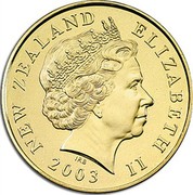 New Zealand $1 Frodo 2003 (l) KM# 142 NEW ZEALAND ELIZABETH II 2003 IRB coin obverse New Zealand $1 Frodo 2003 (l) KM# 142 NEW ZEALAND ELIZABETH II 2003 IRB coin obverse