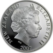 New Zealand $1 Great Spotted Kiwi 2007 (m) KM# 300 NEW ZEALAND ELIZABETH II 2007 IRB coin obverse New Zealand $1 Great Spotted Kiwi 2007 (m) KM# 300 NEW ZEALAND ELIZABETH II 2007 IRB coin obverse
