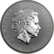 New Zealand $1 Haast Tokoeka 2008 (w) KM# 309 NEW ZEALAND ELIZABETH II 2008 IRB coin obverse New Zealand $1 Haast Tokoeka 2008 (w) KM# 309 NEW ZEALAND ELIZABETH II 2008 IRB coin obverse