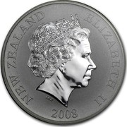 New Zealand $1 Haast Tokoeka 2008 (w) Proof KM# 309a NEW ZEALAND ELIZABETH II 2008 IRB coin obverse New Zealand $1 Haast Tokoeka 2008 (w) Proof KM# 309a NEW ZEALAND ELIZABETH II 2008 IRB coin obverse