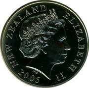 New Zealand $1 Lions Rugby Tour 2005 (l) KM# 156 NEW ZEALAND ELIZABETH II 2005 IRB coin obverse New Zealand $1 Lions Rugby Tour 2005 (l) KM# 156 NEW ZEALAND ELIZABETH II 2005 IRB coin obverse