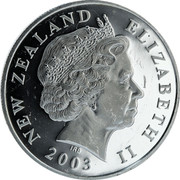 New Zealand $1 Mirror of Galadriel 2003 (l) Proof KM# 250 NEW ZEALAND ELIZABETH II 2003 IRB coin obverse New Zealand $1 Mirror of Galadriel 2003 (l) Proof KM# 250 NEW ZEALAND ELIZABETH II 2003 IRB coin obverse