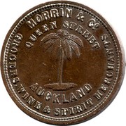 New Zealand 1 Penny (1860-1866) KM# Tn56.4 Trade Tokens ADVANCE AUCKLAND coin reverse New Zealand 1 Penny (1860-1866) KM# Tn56.4 Trade Tokens ADVANCE AUCKLAND coin reverse