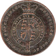 New Zealand 1 Penny Dunedin 1862 KM# Tn17 E.DE CARLE & CO MERCHANTS .DUNEDIN.OTAGO coin obverse New Zealand 1 Penny Dunedin 1862 KM# Tn17 E.DE CARLE & CO MERCHANTS .DUNEDIN.OTAGO coin obverse