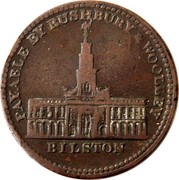 UK 1 Penny Staffordshire - Rushbury & Woolley 1811  PAYABLE BY RUSHBURY & WOOLEY BILSTON coin reverse UK 1 Penny Staffordshire - Rushbury & Woolley 1811  PAYABLE BY RUSHBURY & WOOLEY BILSTON coin reverse