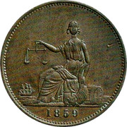 New Zealand 1 Penny Wallace James - Wellington 1859 KM# Tn69 1859 coin reverse New Zealand 1 Penny Wallace James - Wellington 1859 KM# Tn69 1859 coin reverse