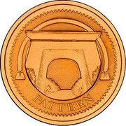 UK 1 Pound Egyptian Arch Bridge 2003 PATTERN coin reverse