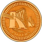 UK 1 Pound Forth Railway Bridge 2003 PATTERN coin reverse
