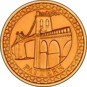 UK 1 Pound Menai Straits Bridge 2003 PATTERN coin reverse