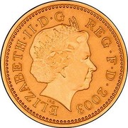 UK 1 Pound Millennium Bridge 2003 ELIZABETH II D G REG F D 2003 IRB coin obverse