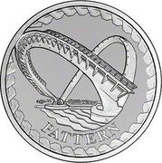 UK 1 Pound Millennium Bridge 2003 X# Pn153 PATTERN coin reverse UK 1 Pound Millennium Bridge 2003 X# Pn153 PATTERN coin reverse
